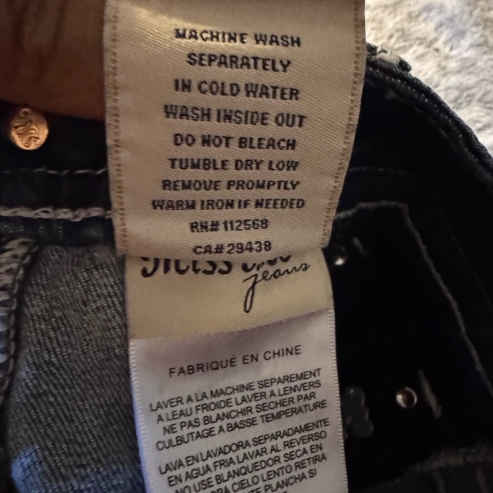 Miss Me Women's Blue Flared Jeans bootcut Sz 27 (size 4) concert festival biker - Picture 11 of 11